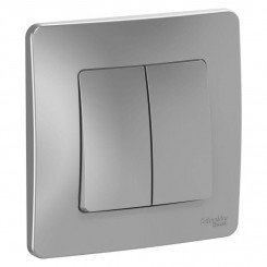 Переключатель проходной 2-кл. СП Blanca 10А IP20 (сх. 6+6) 250В алюм. SE BLNVS106603 Переключатель проходной 2-кл. СП Blanca 10А IP20 (сх. 6+6) 250В алюм. SE BLNVS106603