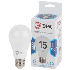 Лампа светодиодная A60-15W-840-E27 грушевидная 1200лм Эра Б0033183 Лампа светодиодная A60-15W-840-E27 грушевидная 1200лм Эра Б0033183
