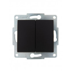 Выключатель 2-кл. 1п СП Karina 10А IP20 механизм черн. бархат LEZARD 707-4288-101