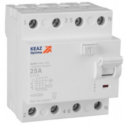 Выключатель дифференциального тока (УЗО) 4п 25А 30мА тип AC 4.5кА OptiDin DM63-4225 УХЛ4 КЭАЗ 343891 Выключатель дифференциального тока (УЗО) 4п 25А 30мА тип AC 4.5кА OptiDin DM63-4225 УХЛ4 КЭАЗ 343891