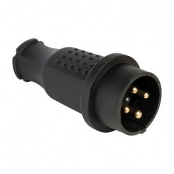 Вилка прямая 32А 3P+PE 380В IP44 каучук Basic EKF RPS-021-32-380-44 Вилка прямая 32А 3P+PE 380В IP44 каучук Basic EKF RPS-021-32-380-44