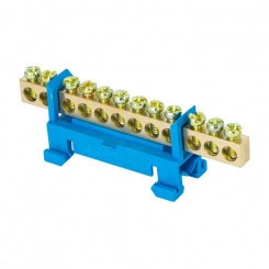 Шина нулевая N 6х9 12 отверстий синий изолятор тип "Стойка" на DIN-рейку латунь розн. стикер PROxima EKF sn0-63-12-sb-r Шина нулевая N 6х9 12 отверстий синий изолятор тип "Стойка" на DIN-рейку латунь розн. стикер PROxima EKF sn0-63-12-sb-r