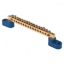 Шина нулевая N 6х9 16 отверстий 2 синих угловых изолятора латунь PROxima EKF sn0-2-63-16 Шина нулевая N 6х9 16 отверстий 2 синих угловых изолятора латунь PROxima EKF sn0-2-63-16