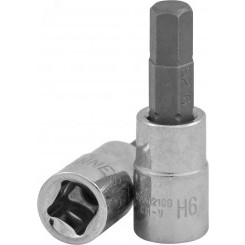 Насадка торцевая 1/2''DR с вставкой-битой шестигранной, H6, 55 мм