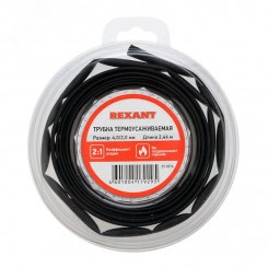 Трубка термоусаживаемая 4,0 2,0 мм черная, ролик 2,44 м Трубка термоусаживаемая 4,0 2,0 мм черная, ролик 2,44 м