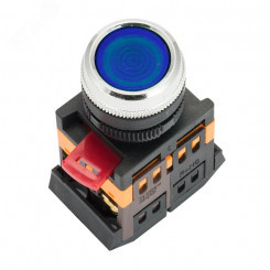Кнопка ABLFS-22 с подсветкой синий NO+NC 230В PROxima