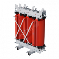 Трехфазный силовой трансформатор с литой изоляцией сухого типа мощностью 2000 кВА  класс напряжения 6/0,4 кВ D/Yn–11, IP0