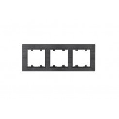 Рамка 3-м Karea LINE STAR дым. металлик Makel 86050703