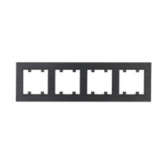 Рамка 4-м Karea LINE STAR дым. металлик Makel 86050704