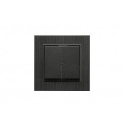 Выключатель 2-клав. Karea LINE STAR чер. Makel 86054003