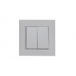 Выключатель 2-клав. Karea LINE STAR жемчуж. Makel 86100003