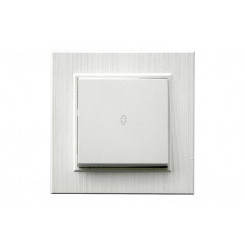 Выключатель проходной 1-клав. Karea LINE STAR жемчуж. Makel 86100005