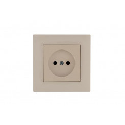 Розетка 1-м Karea RIZZ без заземл. крем Makel 88010022