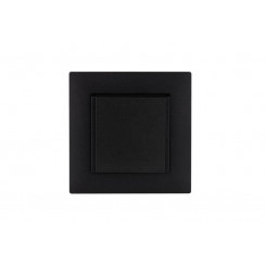 Розетка 1-м с крышкой Karea RIZZ STAR с заземл. чер. Makel 88054029