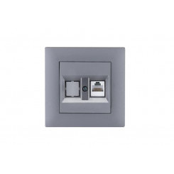 Розетка компьютерная CAT 5+гнездо KareaRIZZ STAR сер. Makel 88065035