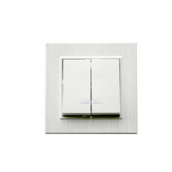 Выключатель 2-клав. с подсветкой Karea LINE STAR жемчуж. Makel 86100023