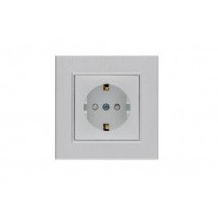 Розетка 1-м Karea LINE STAR с заземл. жемчуж. Makel 86100028