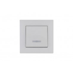 Выключатель 1-клав. с подсветкой Karea RIZZ бел. Makel 88001021