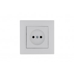 Розетка 1-м Karea RIZZ без заземл. бел. Makel 88001022