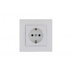 Розетка 1-м Karea RIZZ с заземл. бел. Makel 88001028