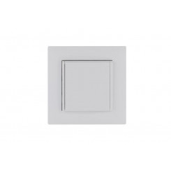 Розетка 1-м с крышкой Karea RIZZ с заземл. бел. Makel 88001029