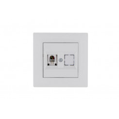 Розетка компьютерная CAT 5+гнездо Karea RIZZ бел. Makel 88001035