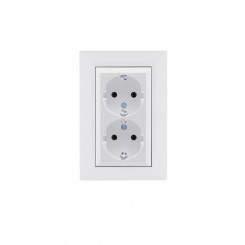 Розетка 2-я Karea RIZZ с заземл. бел. Makel 88001082
