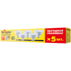 Лампа светодиодная 95 325 NLL-MR16-8-230-4K-GU5.3-PACK5 NAVIGATOR 95325