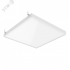 Cветильник cветодиодный GR070 2.0 35 Вт 4000 K 588х588х50 мм с планками для подвеса, равномерной засветкой и рассеивателем опал аварийный автономный постоянного действия (БАП 320х123х28 мм)