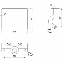 Подвес универсальный с креплением для 70 серии