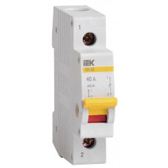 Выключатель нагрузки (мини-рубильник) 1п 40А ВН-32 KARAT IEK MNV10-1-040 Выключатель нагрузки (мини-рубильник) 1п 40А ВН-32 KARAT IEK MNV10-1-040