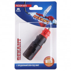 Разъем штекер автоприкуривателя с предохранителем под винт блист. Rexant 06-0121-C Разъем штекер автоприкуривателя с предохранителем под винт блист. Rexant 06-0121-C