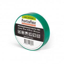Изолента ПВХ 19х0.15x20 зел. Fortisflex 71233 Изолента ПВХ 19х0.15x20 зел. Fortisflex 71233