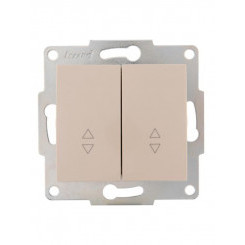 Переключатель проходной 2-кл. 1п СП Karina 10А IP20 механизм крем. LEZARD 707-0388-106