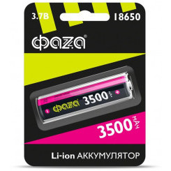 Аккумулятор 18650 3.7В Li-Ion 3500мА.ч без платы защиты ФАZА 5028050 Аккумулятор 18650 3.7В Li-Ion 3500мА.ч без платы защиты ФАZА 5028050