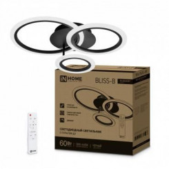 Светильник светодиодный ELEGANT BLISS-B 60Вт 3000-6500К 4700лм 230В 500х500х140мм с пультом ДУ черн. IN HOME 4690612043371