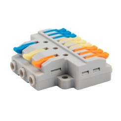 Клемма СМК 3х3 проходная разветвительная 3 полюса с монтажной площадкой (1 ввод 3 вывода на полюс) (уп.4шт) Rexant 07-5232-04