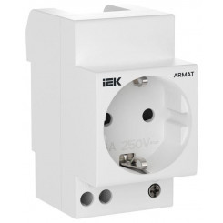 Розетка на DIN-рейку 45мм с заземл. защ. шторки 16А ARMAT IEK AR-SOD-G-GND-S-016 Розетка на DIN-рейку 45мм с заземл. защ. шторки 16А ARMAT IEK AR-SOD-G-GND-S-016