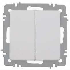 Выключатель 2-кл. СП Accent 6-104-01 10А IP20 250В AL/CU бел. Intro Б0063452