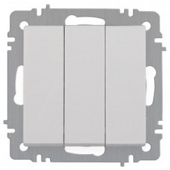 Выключатель 3-кл. СП Accent 6-106-01 10А IP20 250В AL/CU бел. Intro Б0063531