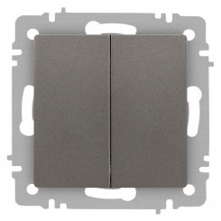 Переключатель 2-кл. СП Accent 6-107-09 10А IP20 250В AL/CU титан Intro Б0063572