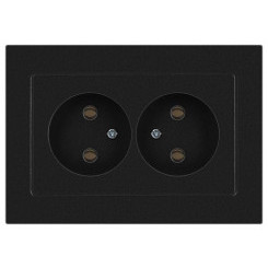 Розетка 2-м СП Accent 6-204-05 16А IP20 250В 2P AL/CU антрацит Intro Б0063465