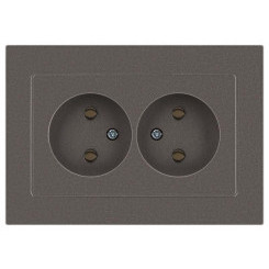 Розетка 2-м СП Accent 6-204-09 16А IP20 250В 2P AL/CU титан Intro Б0063433 Розетка 2-м СП Accent 6-204-09 16А IP20 250В 2P AL/CU титан Intro Б0063433