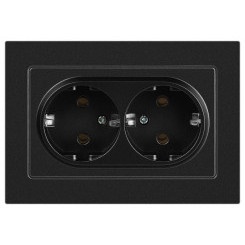Розетка 2-м СП Accent 6-205-05 16А IP20 250В 2P+E Schuko AL/CU антрацит Intro Б0063494