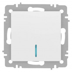 Выключатель 1-кл. СП Accent 6-102-01М 10А IP20 250В с подсветкой AL/CU бел. матов. Intro Б0063466 Выключатель 1-кл. СП Accent 6-102-01М 10А IP20 250В с подсветкой AL/CU бел. матов. Intro Б0063466