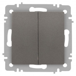 Выключатель 2-кл. СП Accent 6-104-09 10А IP20 250В AL/CU титан Intro Б0063499