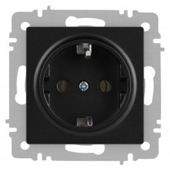 Розетка 1-м СП Accent 6-202-05 16А IP20 250В 2P+E Schuko антрацит Intro Б0063693