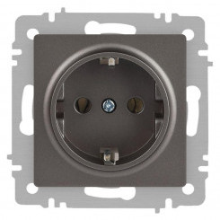 Розетка 1-м СП Accent 6-202-09 16А IP20 250В 2P+E Schuko титан Intro Б0063701