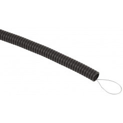 Труба гофрированная d16мм с протяжкой безгалоген. трудногорючая (FRHF) черн. (уп.100м) Эра Б0068906