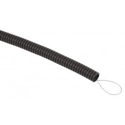 Труба гофрированная d20мм с протяжкой безгалоген. трудногорючая (FRHF) черн. (уп.100м) Эра Б0068907